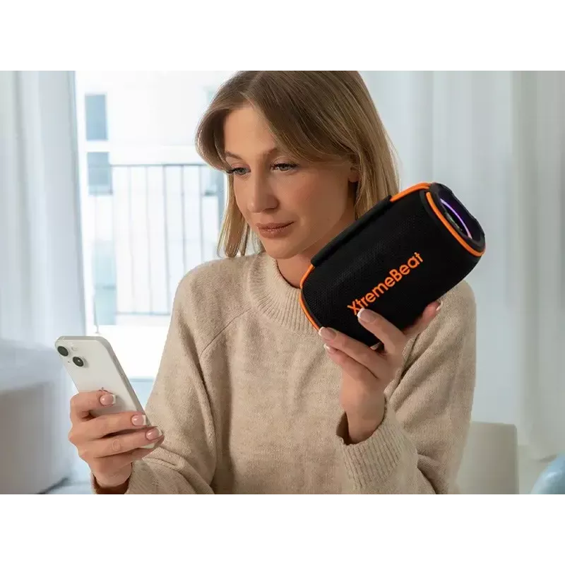 Nešiojamas stereogarsiakalbis TRACER XtremeBeat TWS — 15 W, IPX6, Bluetooth 5.3, 6 h, AUX/USB, mikrofonas
