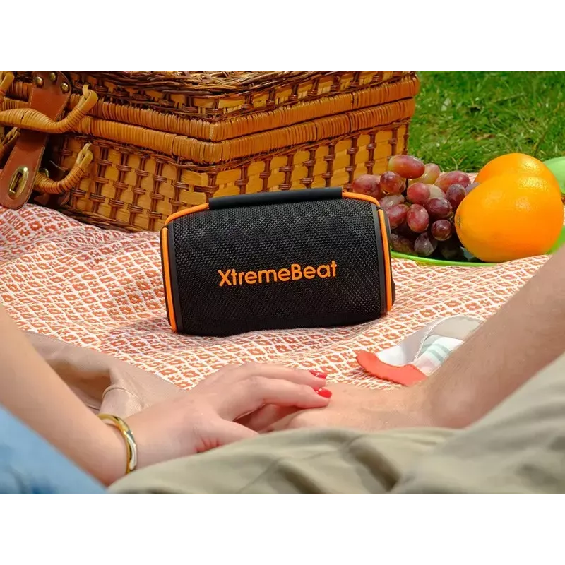 Nešiojamas stereogarsiakalbis TRACER XtremeBeat TWS — 15 W, IPX6, Bluetooth 5.3, 6 h, AUX/USB, mikrofonas