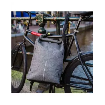 Kasdienė kuprinė XDDESIGN Urban Grey Fabric – 27 L, vandeniui atspari, 15,6 colių nešiojamojo kompiuterio skyrius, TSA spyna