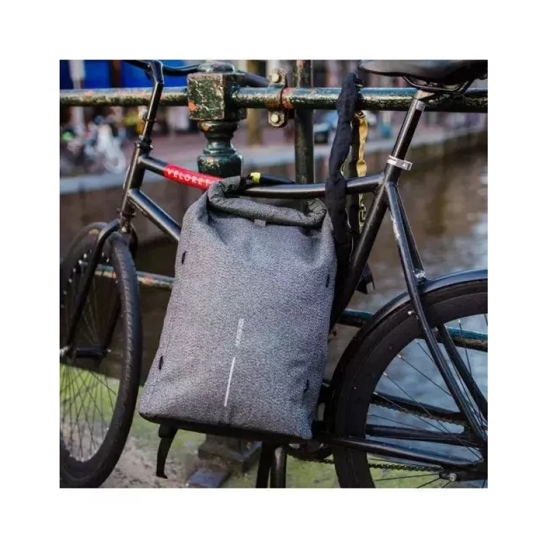 Kasdienė kuprinė XDDESIGN Urban Grey Fabric – 27 L, vandeniui atspari, 15,6 colių nešiojamojo kompiuterio skyrius, TSA spyna