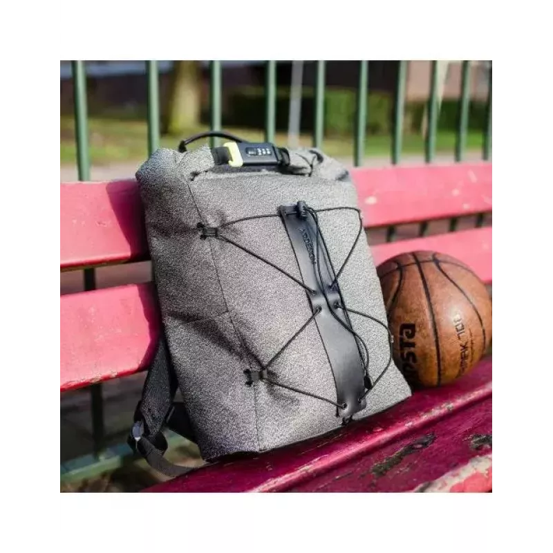 Kasdienė kuprinė XDDESIGN Urban Grey Fabric – 27 L, vandeniui atspari, 15,6 colių nešiojamojo kompiuterio skyrius, TSA spyna