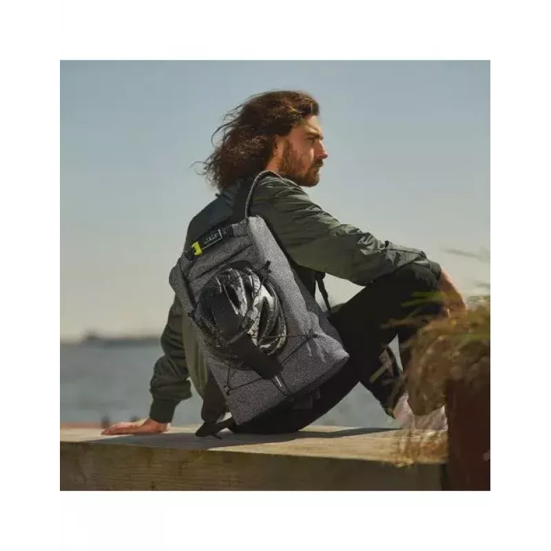 Kasdienė kuprinė XDDESIGN Urban Grey Fabric – 27 L, vandeniui atspari, 15,6 colių nešiojamojo kompiuterio skyrius, TSA spyna