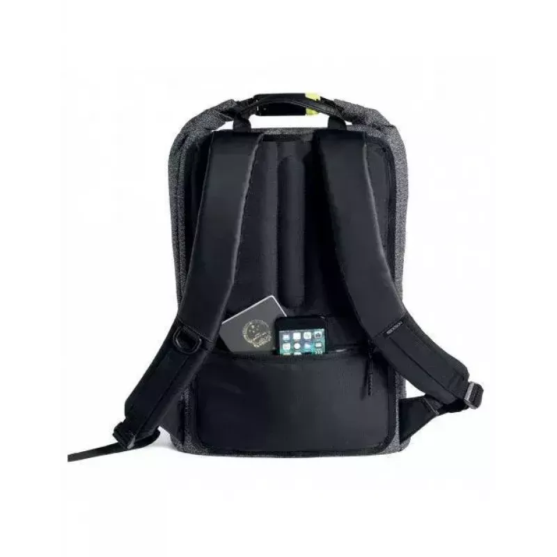 Kasdienė kuprinė XDDESIGN Urban Grey Fabric – 27 L, vandeniui atspari, 15,6 colių nešiojamojo kompiuterio skyrius, TSA spyna