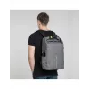 Kasdienė kuprinė XDDESIGN Urban Grey Fabric – 27 L, vandeniui atspari, 15,6 colių nešiojamojo kompiuterio skyrius, TSA spyna