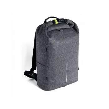 Kasdienė kuprinė XDDESIGN Urban Grey Fabric – 27 L, vandeniui atspari, 15,6 colių nešiojamojo kompiuterio skyrius, TSA spyna