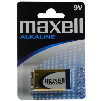 Šarminė vienkartinė 9V baterija MAXELL, 1,5 V, prizminė 9V, 1 vnt., lizdinė pakuotė