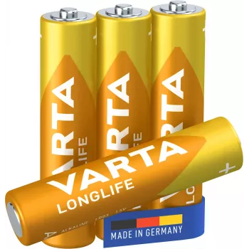 VARTA Longlife Micro AAA LR03 baterijos 4 vnt.