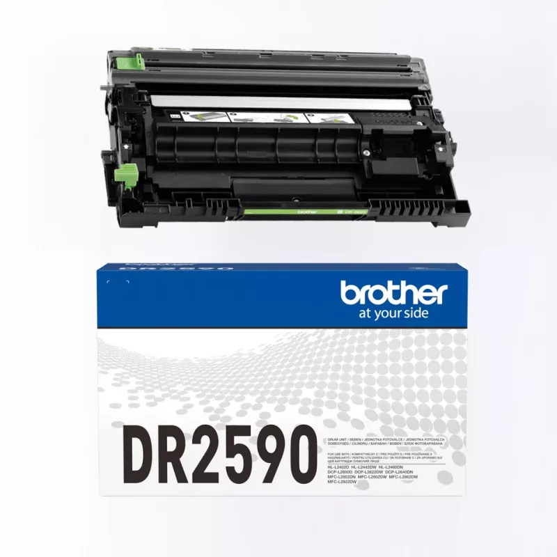 Originalus būgno blokas Brother DR-2590 juodas, skirta spausdintuvams, 15 000 puslapių išeiga, 1 vnt.