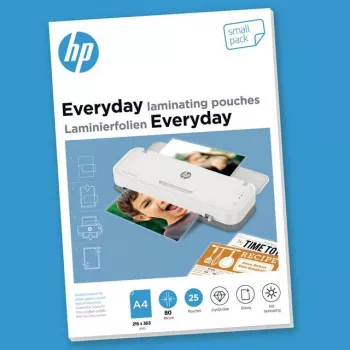 Laminavimo maišelis HP 9153 skaidrus A4, terminis, 25 vnt., maks. storis 80 µm