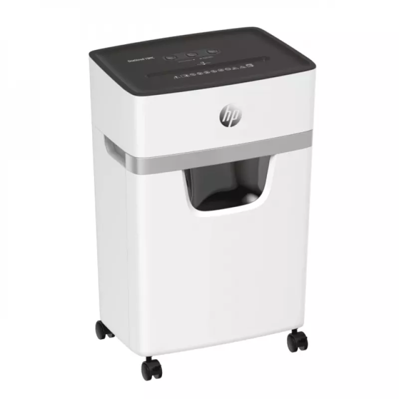 HP OneShred 10MC popieriaus smulkintuvas, mikro pjūvis, 65 dB, 22 cm, baltas