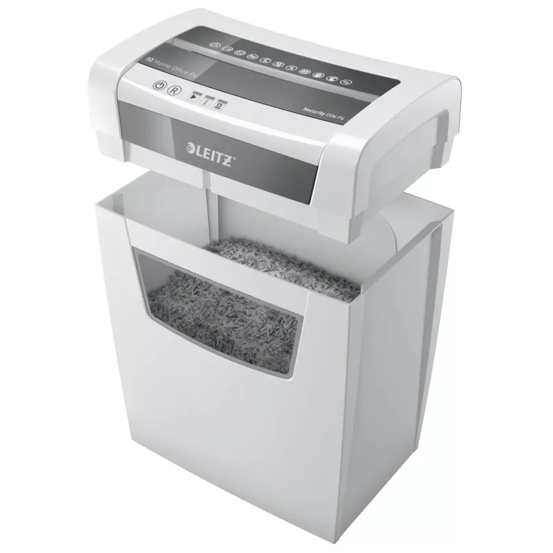Smulkintuvas Leitz IQ Home Office P4, smulkinimo tipas: dalelių, 22 cm, 4 x 28 mm, 23 L, 225 lapų, 58 dB