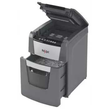 Rexel AutoFeed+ 90X popieriaus smulkintuvas, kryžminis pjovimas, 55 dB, juoda, pilka