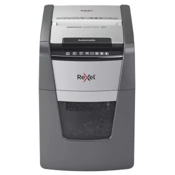Rexel AutoFeed+ 90X popieriaus smulkintuvas, kryžminis pjovimas, 55 dB, juoda, pilka