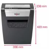 Popieriaus smulkintuvas REXEL Momentum X410 – dalelių pjovimas P-4, 4 x 28 mm, 10 lapų talpa, 23 L krepšelis, antistreikinis