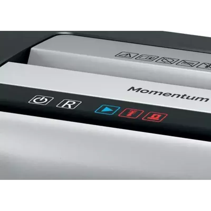 Popieriaus smulkintuvas REXEL Momentum X410 – dalelių pjovimas P-4, 4 x 28 mm, 10 lapų talpa, 23 L krepšelis, antistreikinis