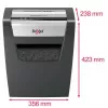 Popieriaus smulkintuvas REXEL Momentum X312 — dalelių pjovimas P-3, 12 lapų talpa, 23 L krepšys, 5 x 42 mm