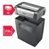 Popieriaus smulkintuvas REXEL Momentum X312 — dalelių pjovimas P-3, 12 lapų talpa, 23 L krepšys, 5 x 42 mm