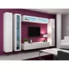 Sieninė vitrina Cama Meble VIGO 180 1800×400×300 mm balta/balta blizgi
