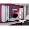 Sieninė vitrina Cama Meble VIGO 180 1800×400×300 mm balta/balta blizgi