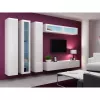 Sieninė vitrina Cama Meble VIGO 180 1800×400×300 mm balta/balta blizgi