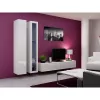 Sieninė vitrina Cama Meble VIGO 180 1800×400×300 mm balta/balta blizgi