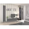 Sieninė vitrina cama meble VIGO 180 1800×400×300 mm balta/juoda blizganti