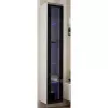 Sieninė vitrina cama meble VIGO 180 1800×400×300 mm balta/juoda blizganti