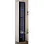 Sieninė vitrina cama meble VIGO 180 1800×400×300 mm balta/juoda blizganti