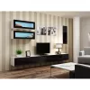 Vitrina sieninė Cama Meble VIGO 90 – spintelė su stiklu 90×35×32 cm balta/juoda blizgi