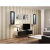 Vitrina sieninė Cama Meble VIGO 90 – spintelė su stiklu 90×35×32 cm balta/juoda blizgi