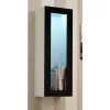 Vitrina sieninė Cama Meble VIGO 90 – spintelė su stiklu 90×35×32 cm balta/juoda blizgi