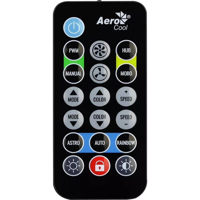 Ventiliatorių rinkinys Aerocool MIRAGE12PRO 3 vnt. 12 cm ARGB 6 kontaktų su Hub'u tylus juodas