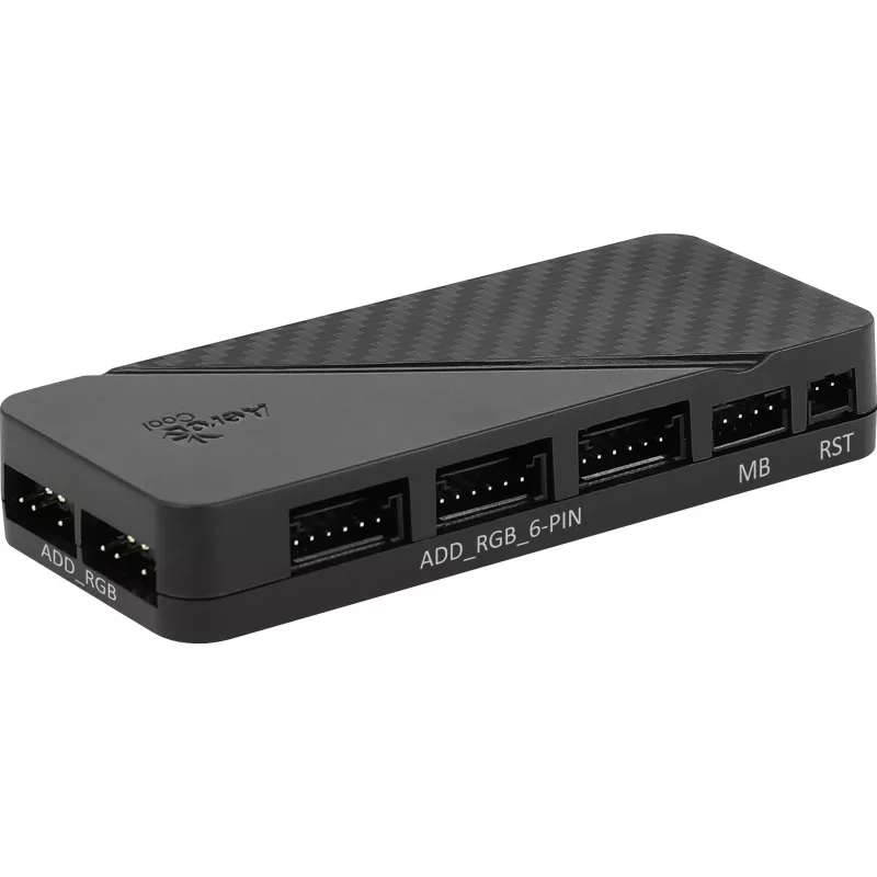 Ventiliatorių rinkinys Aerocool MIRAGE12PRO 3 vnt. 12 cm ARGB 6 kontaktų su Hub'u tylus juodas