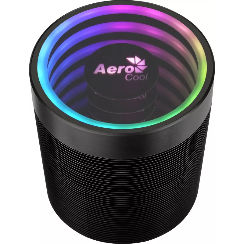 Oro aušintuvas AEROCOOL Mirage 5, 5 šilumos vamzdeliai 6 mm, 60 mm ventiliatorius, TDP 150 W, juodas