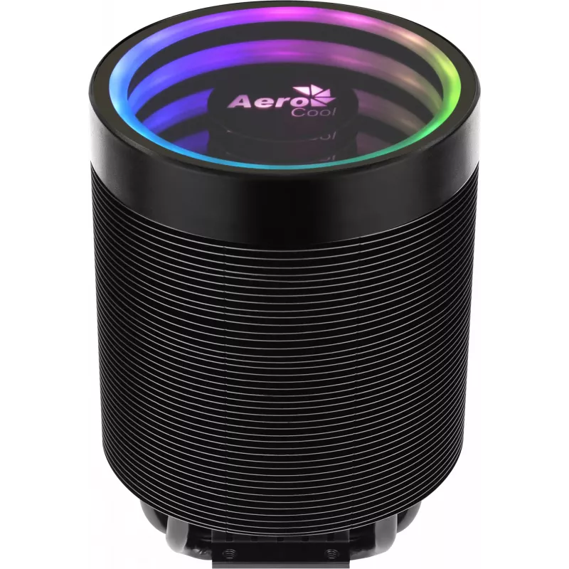 Oro aušintuvas AEROCOOL Mirage 5, 5 šilumos vamzdeliai 6 mm, 60 mm ventiliatorius, TDP 150 W, juodas