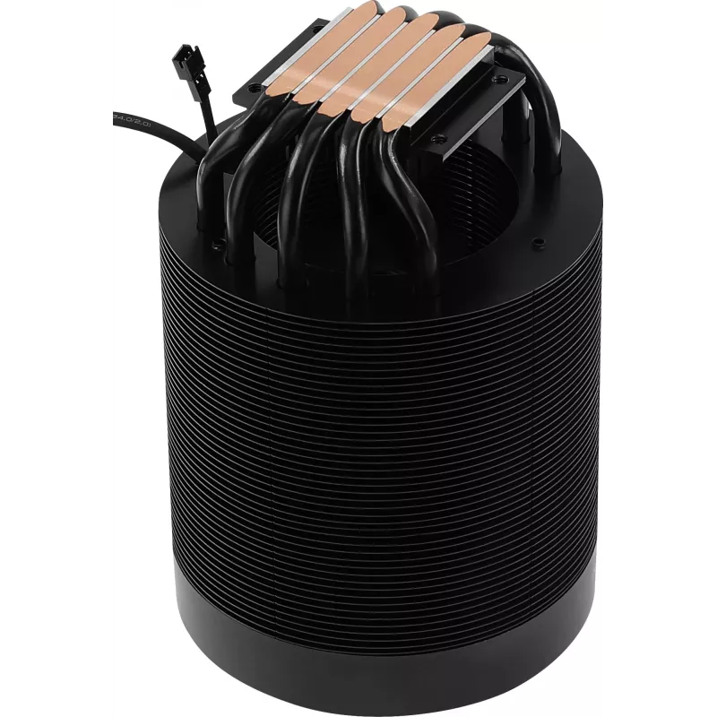 Oro aušintuvas AEROCOOL Mirage 5, 5 šilumos vamzdeliai 6 mm, 60 mm ventiliatorius, TDP 150 W, juodas
