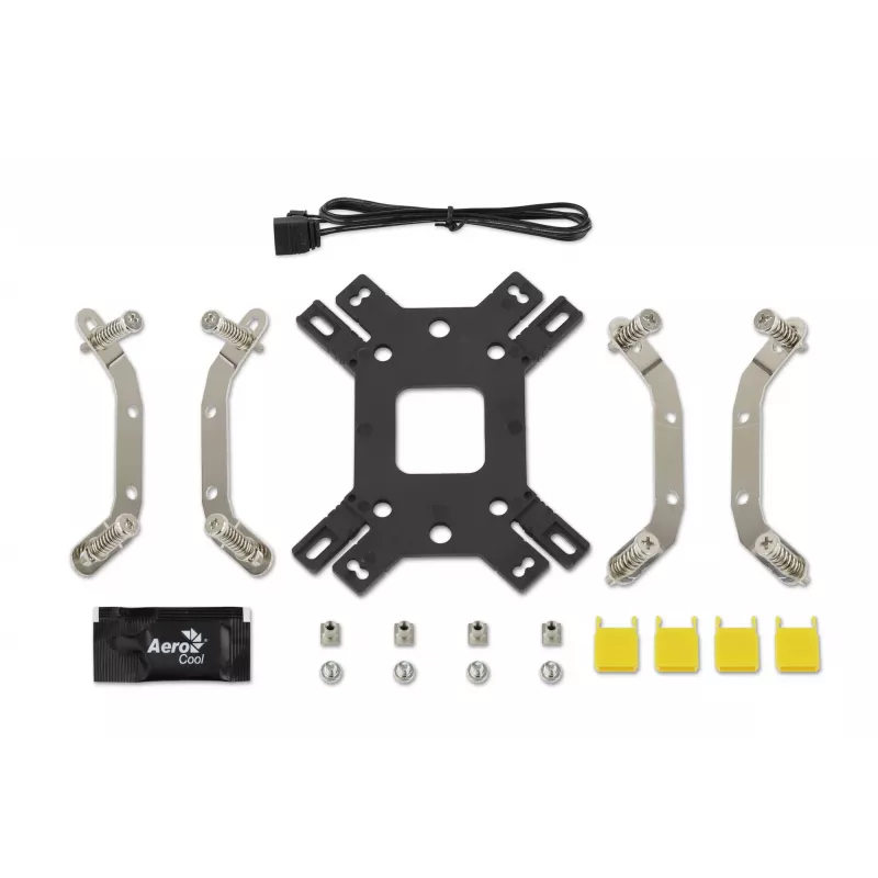 Oro aušintuvas AEROCOOL Mirage 5, 5 šilumos vamzdeliai 6 mm, 60 mm ventiliatorius, TDP 150 W, juodas
