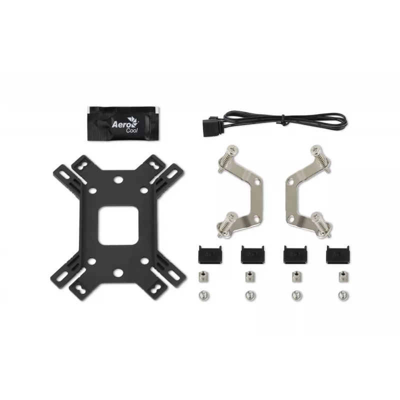 Oro aušintuvas AEROCOOL Mirage 5, 5 šilumos vamzdeliai 6 mm, 60 mm ventiliatorius, TDP 150 W, juodas