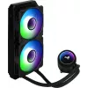 Aerocool MIRAGEL240 skystas aušintuvas CPU 2x 12cm ARGB ventiliatorius TDP 400W juodas