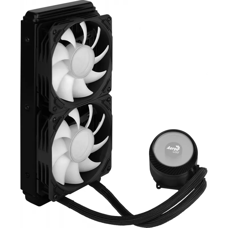 Aerocool MIRAGEL240 skystas aušintuvas CPU 2x 12cm ARGB ventiliatorius TDP 400W juodas