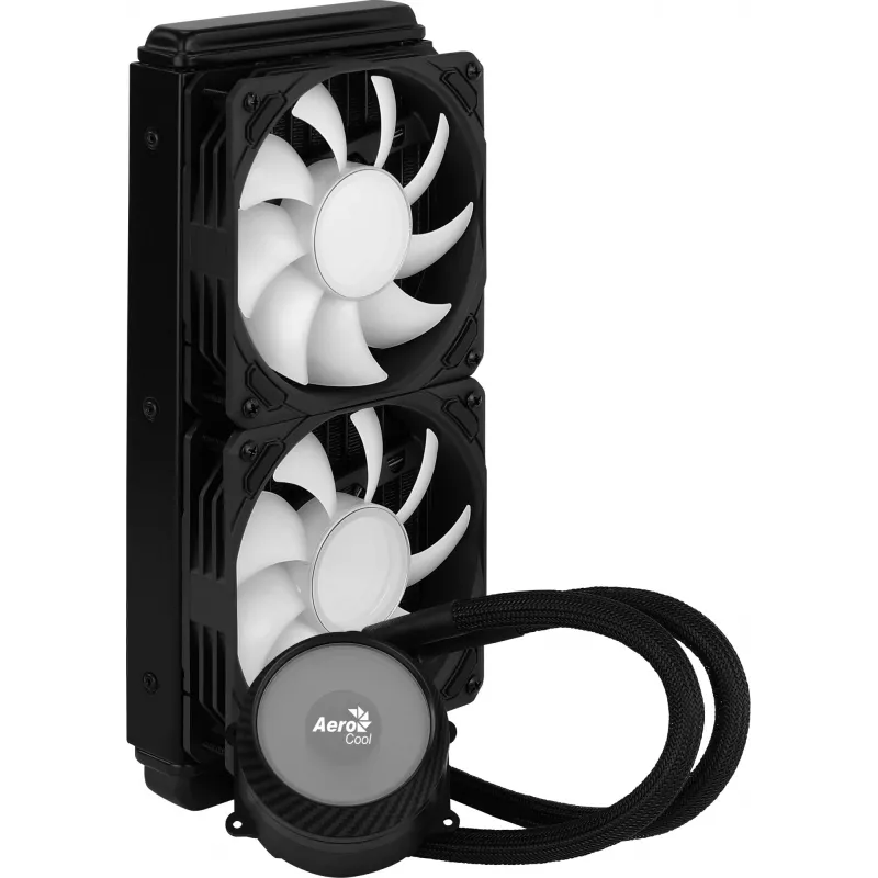 Aerocool MIRAGEL240 skystas aušintuvas CPU 2x 12cm ARGB ventiliatorius TDP 400W juodas