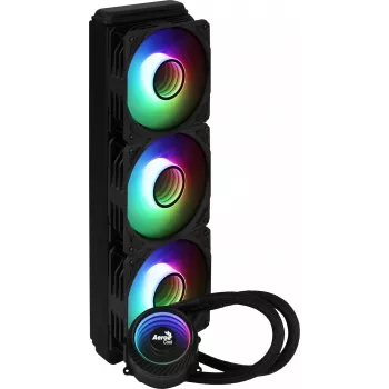 Aerocool MIRAGEL360 skystas CPU aušinimas 3x12cm ARGB ventiliatorius TDP 550W juodas