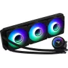 Aerocool MIRAGEL360 skystas CPU aušinimas 3x12cm ARGB ventiliatorius TDP 550W juodas