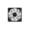 Korpuso ventiliatorius DeepCool RF120 — balta/juoda, 120×25 mm, 4 kontaktų PWM, RGB LED, hidrodinaminis guolis