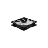 Korpuso ventiliatorius DeepCool RF120 — balta/juoda, 120×25 mm, 4 kontaktų PWM, RGB LED, hidrodinaminis guolis