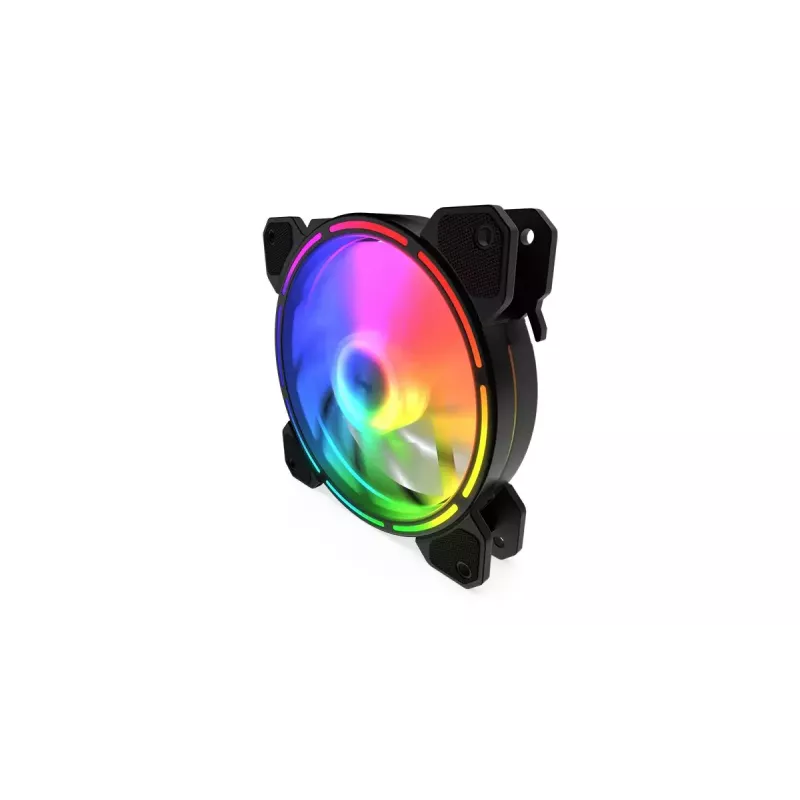 Kompiuterio ventiliatorius KRUX KRX0067 120mm ARGB LUNAR 120, 1200 RPM, hidraulinis guolis, 12 V, 5 V LED, 3 kontaktų jungtis, antivibracinis