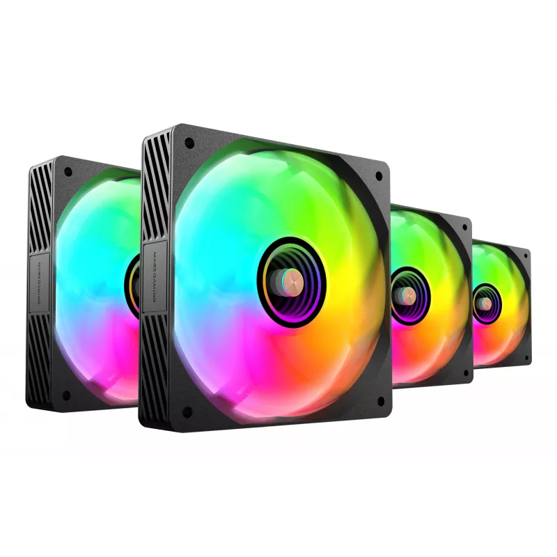 Mars Gaming MFSI4KIT kompiuterio aušinimo sistema – 4x 120 mm ARGB ventiliatoriai su valdymo bloku