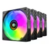 Mars Gaming MFSI4KIT kompiuterio aušinimo sistema – 4x 120 mm ARGB ventiliatoriai su valdymo bloku