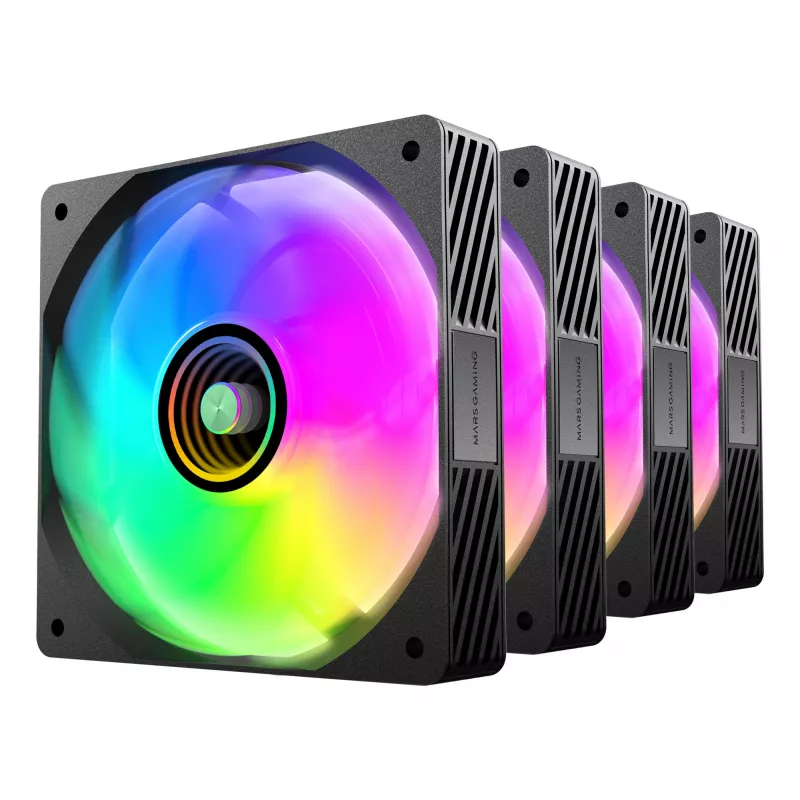 Mars Gaming MFSI4KIT kompiuterio aušinimo sistema – 4x 120 mm ARGB ventiliatoriai su valdymo bloku