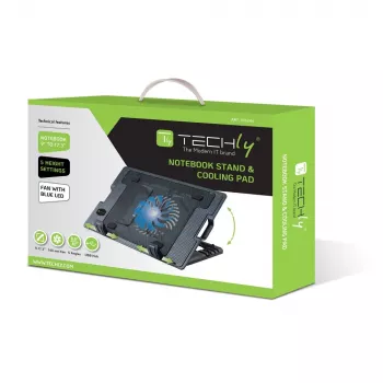 Techly stovas ir aušintuvas nešiojamam kompiuteriui iki 17,3 col.